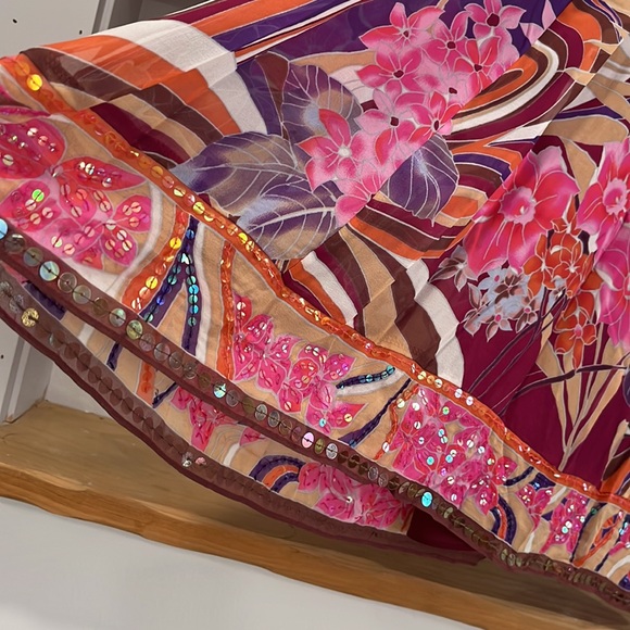 ECI New York Silk Floral Print Top, Size 8 - Picture 11 of 15